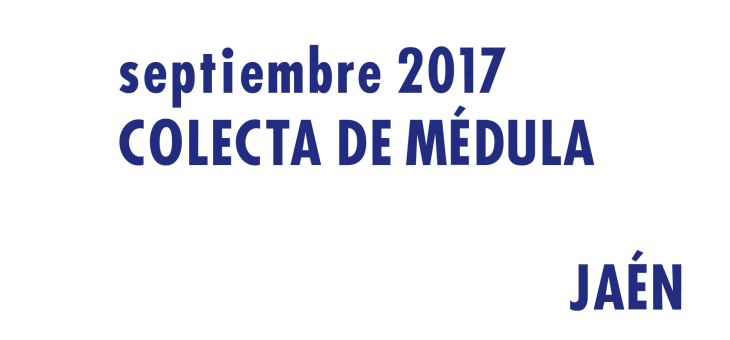 Registrarte como donante de médula en Jaén en Septiembre 2017