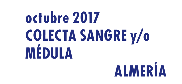 Registrarte como donante de médula en Almería en Octubre 2017