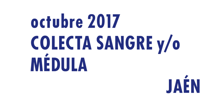 Registrarte como donante de médula en Jaén en Octubre 2017