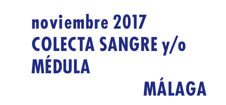 Registrarte como donante de médula en Málaga en Noviembre 2017