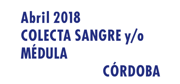 Registrarte como donante de médula en Córdoba en Abril 2018