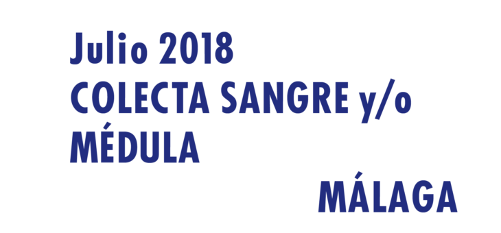 Registrarte como donante de médula en Málaga en Julio 2018