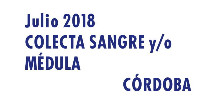 Registrarte como donante de médula en Córdoba en Julio 2018