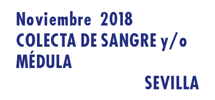 Registrarte como donante de médula en Sevilla en Noviembre 2018
