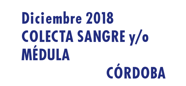 Registrarte como donante de médula en Córdoba en Diciembre 2018