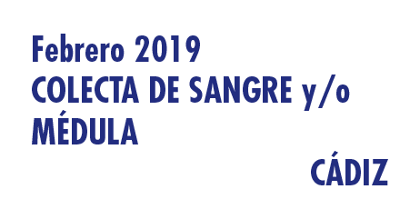 Registrarte como donante de médula en Cádiz en Febrero 2019